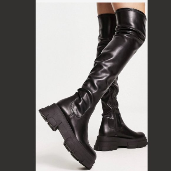 Chunky Over Knee Boot - Picture 2 of 2